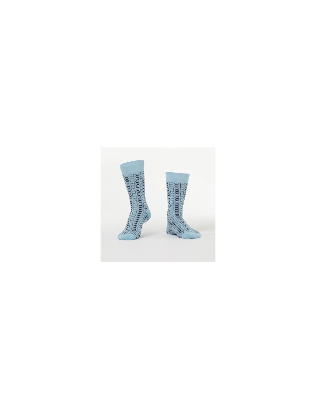 Blue men\'s socks with patterns SM02 - Online store - Boutique